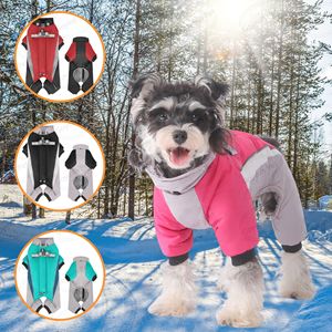 Windproof <strong>Dog</strong> Padded Jacket Long Sleeves Lightweight Warm Winter Pet <strong>Coat</strong> <strong>with</strong> <strong>Legs</strong> Covered - Product Image 1