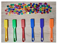 Jetons de bingo magnétiques 2025, compteurs transparents, jetons de jeu de comptage - Marqueurs mathématiques en plastique transparent pour la salle de classe - Couleurs mélangées