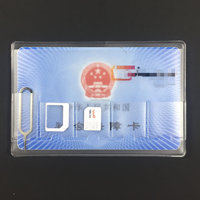 Porte-carte SIM en PVC personnalisé, étui en plastique pour carte micro nano SIM, pochette pour carte SIM avec impression de logo