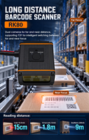 Lecteur de codes-barres RK80 1280 *1080 à double caméra DYT longue portée (loin/près) TOF 1D 2D QR USB RS232 TTL pour entrepôt
