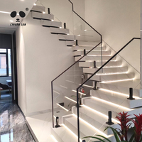 Rampes de balustrade en aluminium de qualité supérieure Chuanlan pour balustrade en verre de bureau et de villa et main courante d'escalier