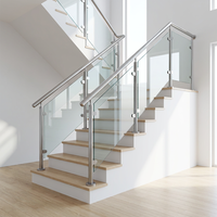 Système de balustrade en verre en acier inoxydable robuste pour projets de balcons de bâtiments commerciaux