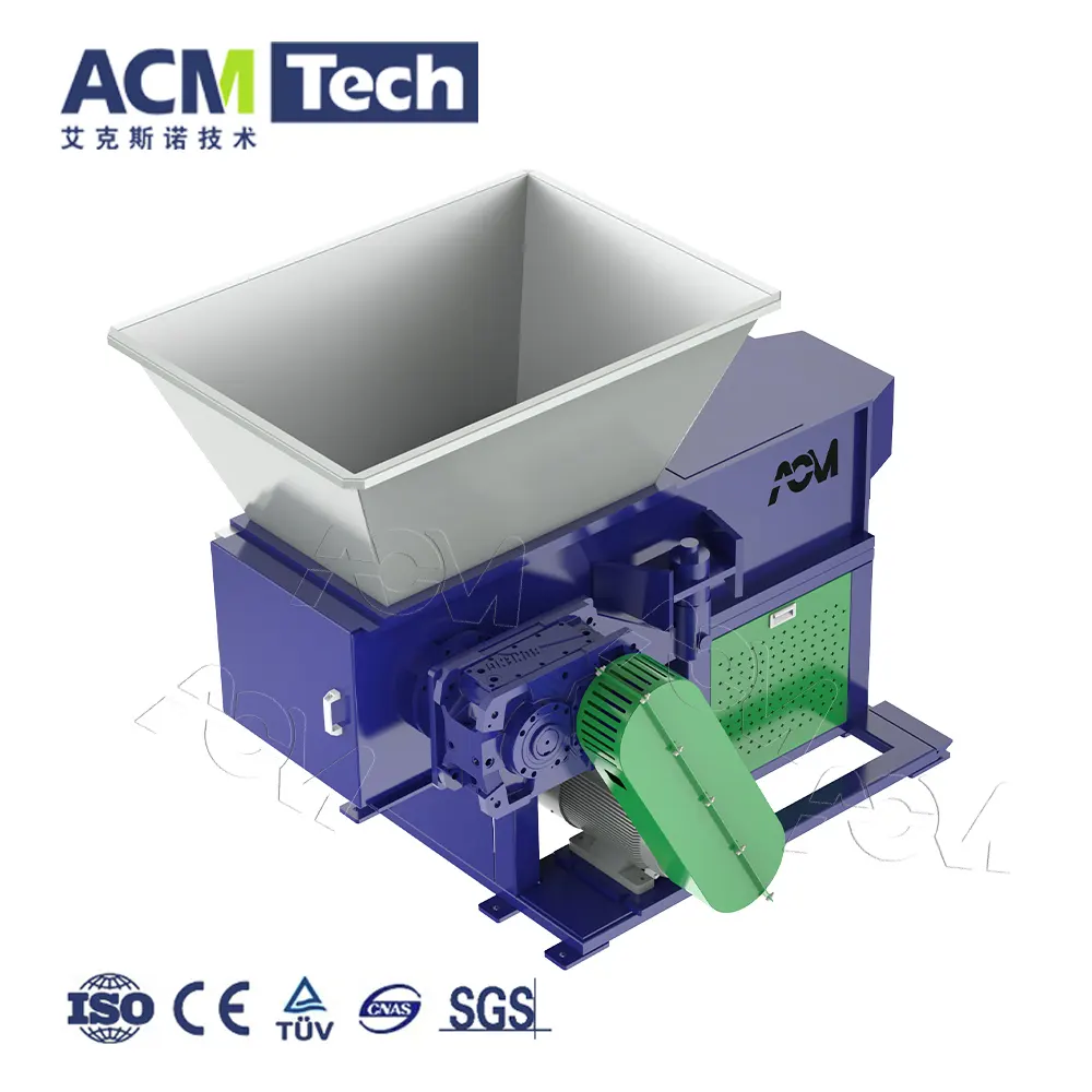 Máquina cortadora trituradora de un solo eje de plástico de tela de trituración de residuos de reciclaje de basura más vendida