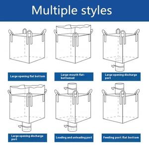 1 tonne en vrac Fibc pp grand sac avec logo 1000kg 1500kg pour <span class=keywords><strong>chantier</strong></span> de construction sable terre stockage en vrac - Product Image 6