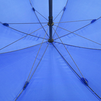 Parasol de marché bleu personnalisé avec logo imprimé, pour extérieur, jardin, plage, publicité, avec base et baleines métalliques