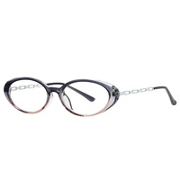 Lunettes anti-lumière bleue pour femmes, monture ovale à maillons, protection UV400, sans correction, pour ordinateur, tendance, vente en gros, logo personnalisé