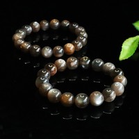 Bracelet en quartz naturel 7A Aiyu en gros, bracelet en pierre de soleil œil de chat, diffusion en direct