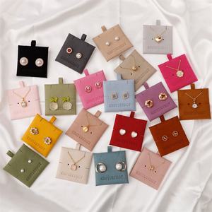 PUPPYSEW Pochette à Bijoux en Microfibre avec Bouton, Enveloppe à Bijoux Personnalisée, Sac d'Emballage pour Bague et Bracelet avec Logo Personnalisé - Product Image 5