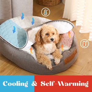 Cubierta extraíble de diseño de fabricante, cama reemplazable de doble cara fría y autocalentable para perros - Product Image 2