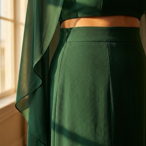 Abito <span class=keywords><strong>da</strong></span> sera a sirena in crêpe a vita alta The Maple Cape Gown <span class=keywords><strong>da</strong></span> <span class=keywords><strong>donna</strong></span>, <span class=keywords><strong>taglie</strong></span> forti, elegante per invitati a matrimoni, gala e feste, dalla S alla 5XL - Product Image 2