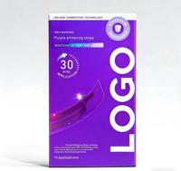 Bandes blanchissantes pour les dents PAP V34 Purple, 14 traitements, patchs de blanchiment dentaire violet