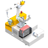 Robot Las seluler pintar, gerobak stasiun kerja dengan pemindai otomatis Robot las AGV