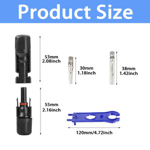 Conector de Panel Solar Impermeable IP67, 1000V 30A, Conector Adaptador de Cable Solar Macho/Hembra para Conectar Paneles Solares - Product Image 2