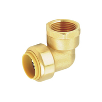Raccord en T à connexion rapide KLOE 3/8" 1/2" 3/4" 1" en laiton, raccord de plomberie à emboîtement rapide, CUPC NSF, sans plomb, pour alimentation en eau