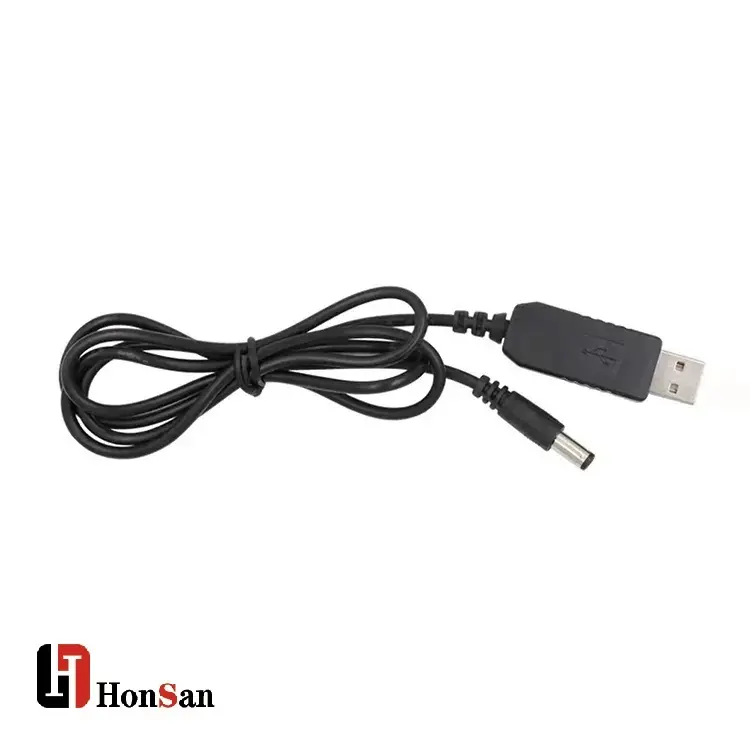 Smart Usb Cable Boost Line Dc 5v To Dc 12v / 9v Step Up Module Usb Converter Adapter Cable 2.1x5.5mm Plug For Wifi Router