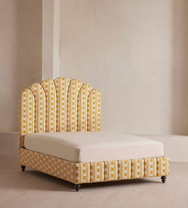 Роскошная гостиничная мебель, мягкий каркас кровати из массива дерева, Высокая Головка кровати, итальянская ткань, роскошный каркас кровати размера «<span class=keywords><strong>king</strong></span>-Size» - Product Image 2