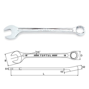 Hot Selling Premium Quality TOPTUL Hi-Performance <strong>Combination</strong> <strong>Wrench</strong> 15&deg; Offset - METRIC (AAEX0909) - Product Image 1