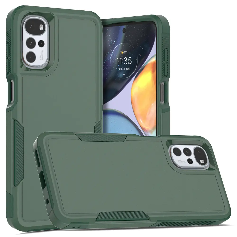 Nuova custodia protettiva per il commercio estero PC + TPU custodia per cellulare 2 in 1 Set per Motorola Moto G31 G41 G52 G82 G22 E32 E20 E30 E40 ODM