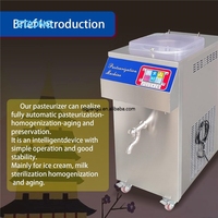 Machine de pasteurisation du lait 30L-60L à succès avec système de refroidissement, machine à mûrir la crème glacée, homogénéisateur, pasteurisateur de lait et de yaourt