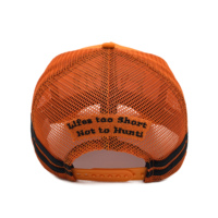 Gorra de malla de camionero para adultos de alta calidad con borde de sándwich rayas laterales gorra de camionero de 5 paneles gorra de red gorra de camionero bordada personalizada