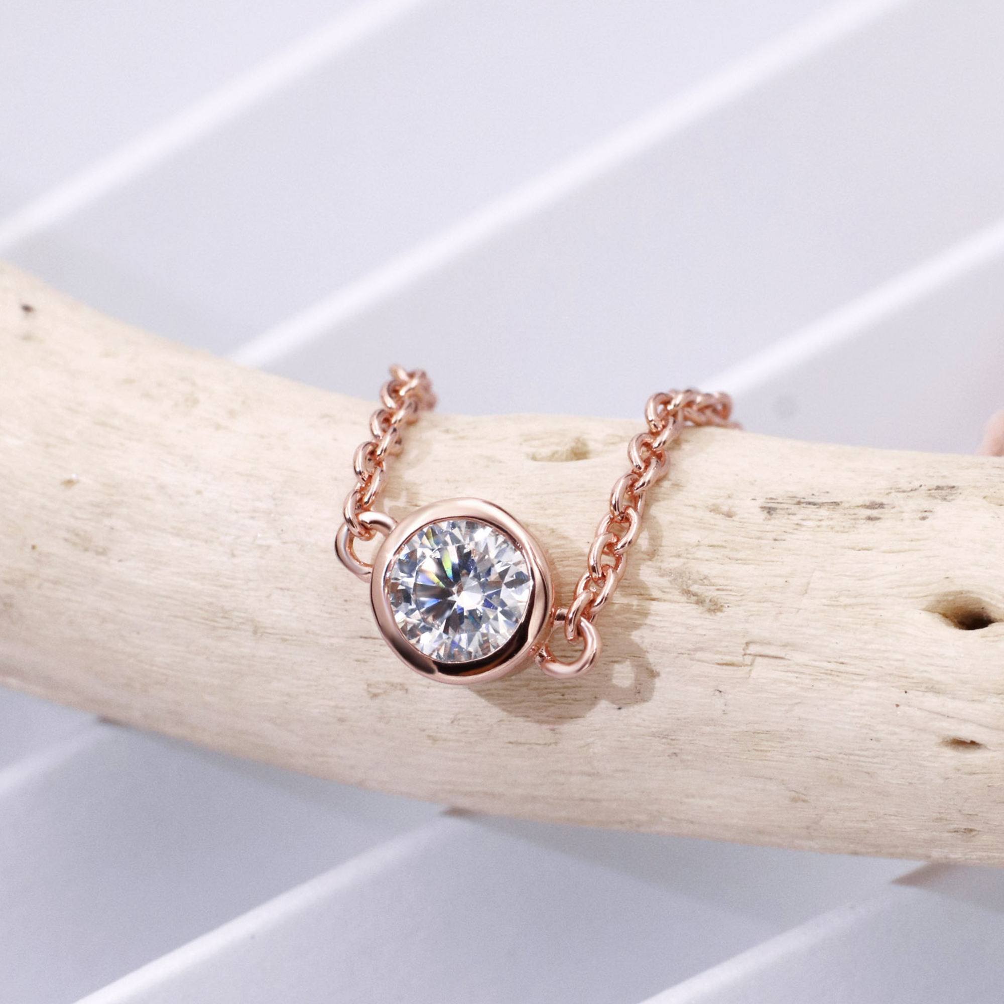 18K rose gold platd women's bracelet