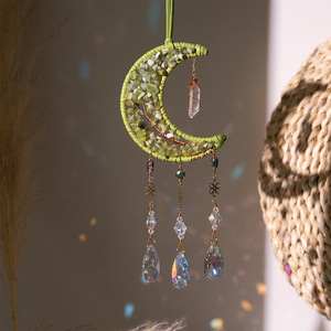 Naturale 7 Chakra albero della vita agata malocchio campanelli del vento di cristallo Suncatcher <span class=keywords><strong>Dreamcatcher</strong></span> ornamento appeso per parete - Product Image 4