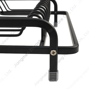 Escurridor de Platos de Doble Capa de Aluminio con Bandeja, Escurridor de Cocina de Secado Rápido, Escurridor de Encimera Cuadrado - Product Image 4