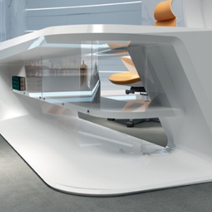 New Model L Shape Table With <b>Drawer</b> White Luxury Ceo Office Desk Furniture Manager High Tech Modern Home Executive Office Desk - Product Image 5