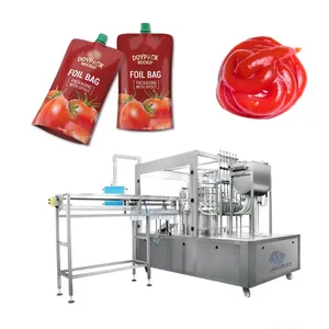 Machine automatique d'emballage de sauce chili, à grande vitesse, liquide, pâte de tomate, confiture de fruits, avec bec verseur