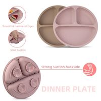 Assiette et tasse à paille en silicone sans BPA, personnalisables en usine, pour bébés et enfants, avec poignée, modèle YLA-SP de la marque YLA