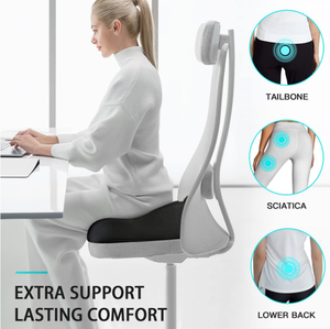 <span class=keywords><strong>Coussin</strong></span> de siège <span class=keywords><strong>ergonomique</strong></span> pour chaise de bureau, soulagement des douleurs du coccyx et de la sciatique, oreiller pour hémorroïdes, mousse à mémoire de forme, grand carré, <span class=keywords><strong>gel</strong></span> rafraîchissant - Product Image 3