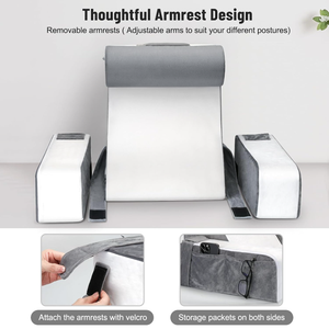 उन्नत समायोज्य बैक गर्दन समर्थन तकिया के साथ उन्नत समायोज्य गर्दन समर्थन तकिया और चल हेडरेस्ट रीडिंग तकिया - Product Image 6