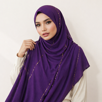 Voile musulman en gros pour femmes, en mousseline 170x55cm, foulard long imprimé sérigraphié, réversible, durable, respirant et doux pour l'extérieur