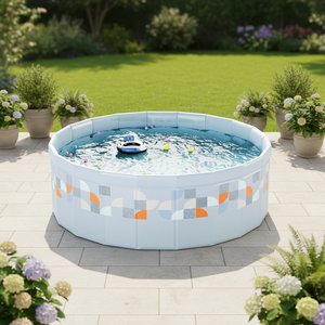 <span class=keywords><strong>Piscine</strong></span> portable d'extérieur pour adultes avec clôture et <span class=keywords><strong>bac</strong></span> à <span class=keywords><strong>sable</strong></span>, <span class=keywords><strong>piscine</strong></span> ronde multifonctionnelle - Product Image 2