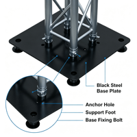 Structure de scène en aluminium pour DJ, support de truss en aluminium pour événements, fêtes et spectacles