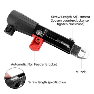 Pistolet à clous sans fil portable de qualité industrielle 21V <span class=keywords><strong>au</strong></span> lithium-ion avec garantie d'un an pour les murs en béton - Product Image 4