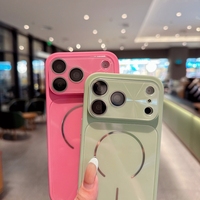 Coque de protection d'objectif d'appareil photo laser à paillettes pour iPhone 13 14 15 16 17 Pro Max avec chargement sans fil et dissipation thermique magnétique
