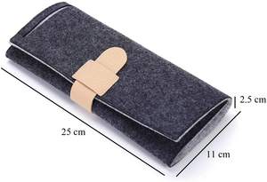 100% sac de rangement pour bijoux en feutre gris double couleur recyclable - Product Image 3