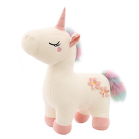 Bantal Boneka Unicorn Lucu untuk Tidur, Bahan Elastis, Multifungsi, Mainan Boneka Isi Dakron, Hadiah Ulang Tahun Anak Perempuan, Bantal Plush Custom