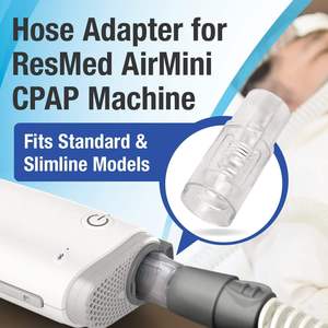 Adaptateur <span class=keywords><strong>CPAP</strong></span> en promotion pour <span class=keywords><strong>machine</strong></span> AirMini, connecteur de tube universel compatible avec l'appareil AirMini, compatible avec les tubes de 15 mm et 22 mm - Product Image 3
