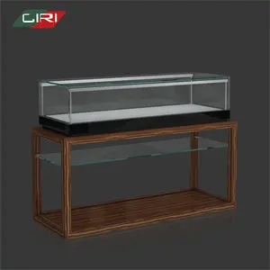 CIRI tampilan perhiasan kaca ide kios Mall Kristal 3D desain kios toko Mineral kayu untuk toko ritel