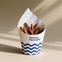 Caja de carne de pollo Halal frita reciclada OEM, tinta de soja de grado alimenticio, caja de patatas fritas de comida congelada fragante deliciosa de pollo