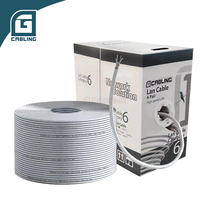 Gcabling Buena calidad 305 m De Red 22awg 28awg 568b Utp Cat6 cat 6 Red Rj45 Cable 300m Papel de carrete