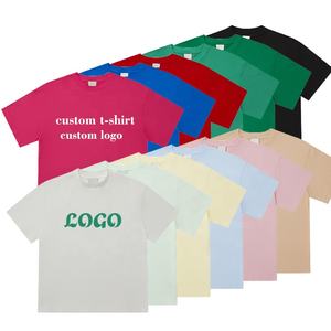 Pour hommes 100% coton Streetwear t-shirts en gros femmes Logo personnalisé unisexe haute qualité coton surdimensionné poids lourd t-shirt - Product Image 2