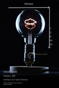 Filet rouge Edison <span class=keywords><strong>ampoule</strong></span> lustre personnalité créative nuage <span class=keywords><strong>LED</strong></span> lampe à filament E14/E27 courant alternatif usage résidentiel grande <span class=keywords><strong>boule</strong></span> Globe - Product Image 5