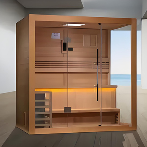 Bán Buôn trong nhà & Ngoài trời hồng ngoại phòng tắm hơi từ Trung Quốc được thực hiện với bảng điều khiển thông minh & container bằng gỗ - Product Image 2