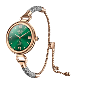 Водонепроницаемый круглый браслет упражнения приборы для измерения артериального давления калорий, монитор сердечного ритма фитнес-трекер полный сенсорный экран GT01 леди Смарт-часы - Product Image 1