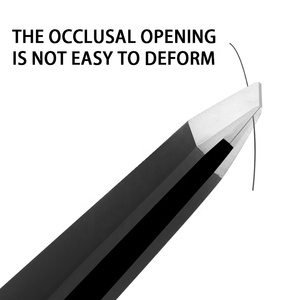 Multifunctionele roestvrijstalen schuine wenkbrauw- en wimperpincet met kam en applicator voor wimperextensions - Product Image 3