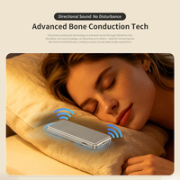 Haut-parleur à conduction osseuse ultra-mince pour oreiller, haut-parleur sous oreiller 500 mAh avec carte TF, aide au sommeil