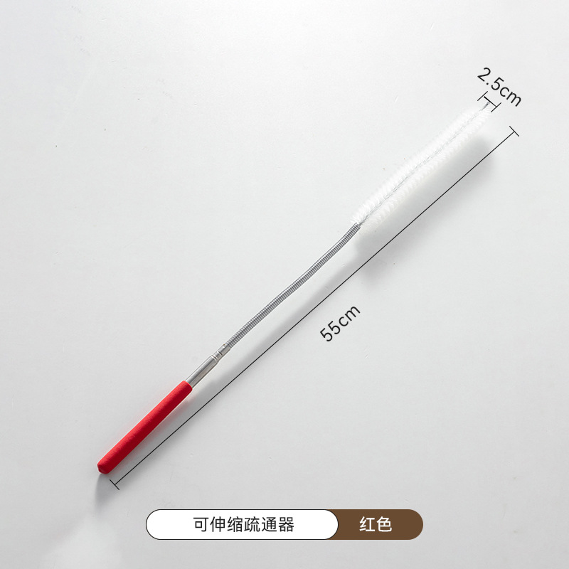 Extendable drain cleaner (red)